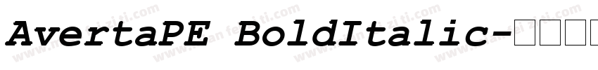 AvertaPE BoldItalic字体转换